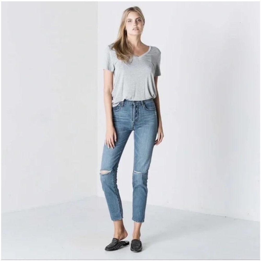 DSTLD Button Fly Mom-Jeans